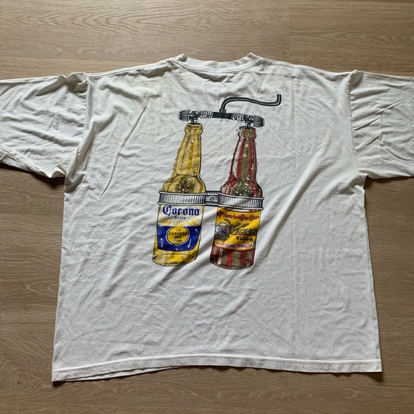 Y2K Corona Mexico T Shirt Mens OS Boxy Fit Like Large - Picture 5 of 10